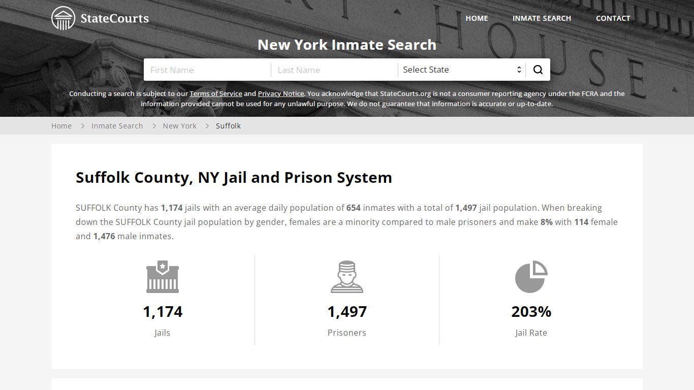 Suffolk County, NY Inmate Search - StateCourts