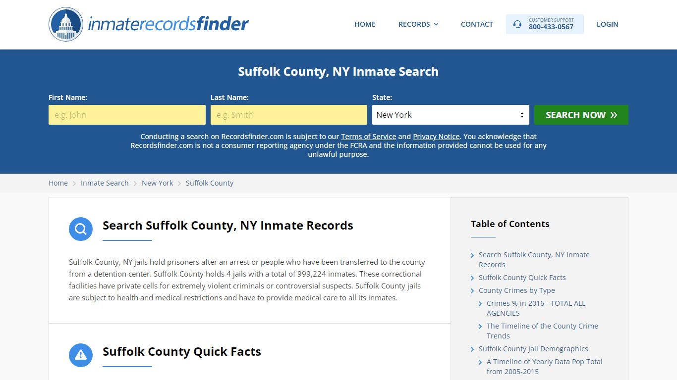 Suffolk County, NY Inmate Lookup & Jail Records Online